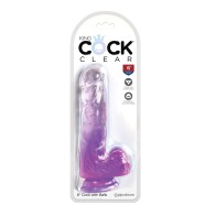 King Cock Clear 6-Inch Purple Cock