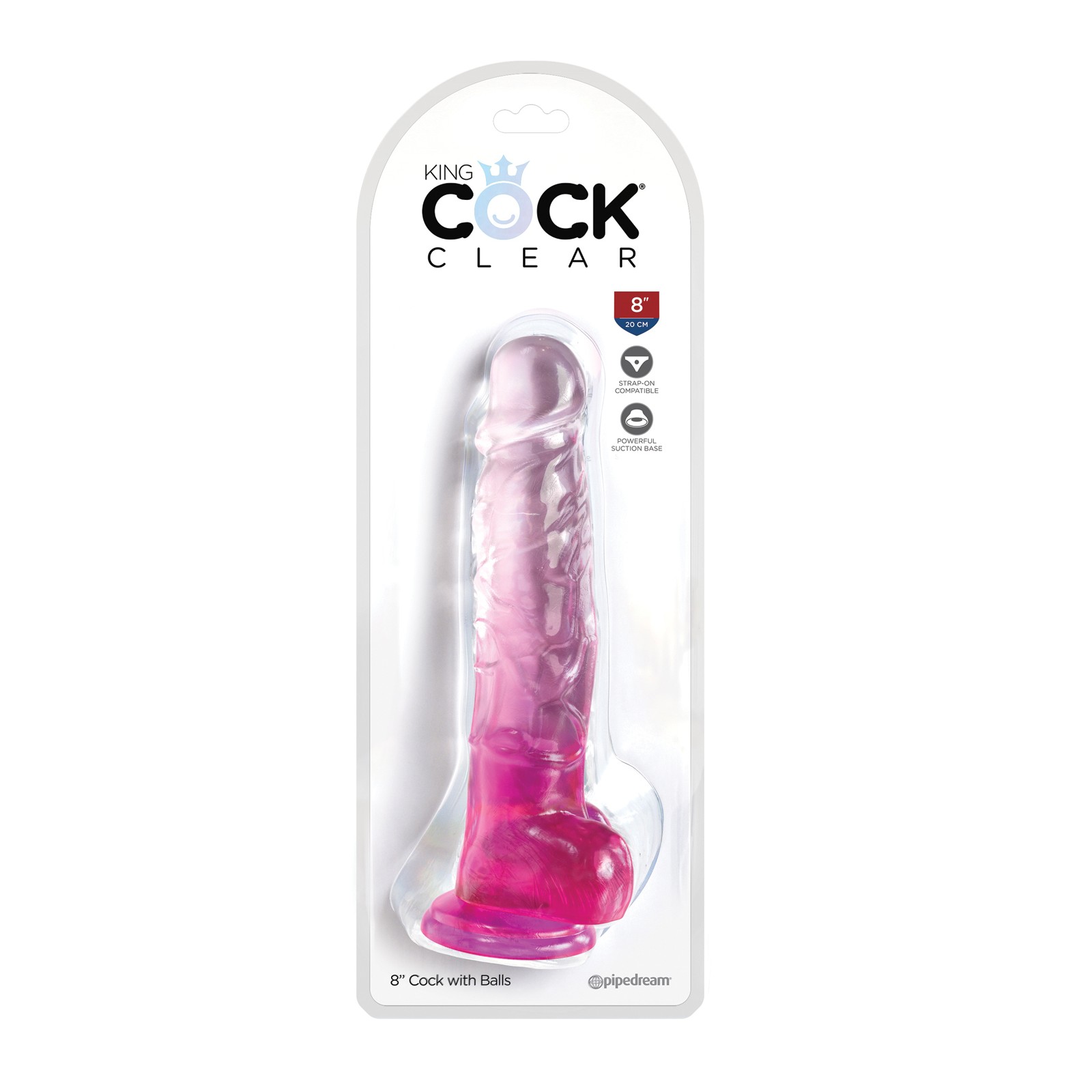 King Cock Clear 8" Cock for Realistic Pleasure