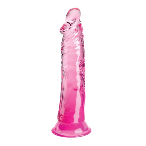 Rey Pene Transparente Dildo 8 Pulgadas Rosa