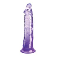 King Cock Clear Dildo de 8 Pulgadas en Púrpura para Placer Máximo