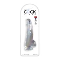 Pene Realista Clear King Cock de 7.5 c/Bolas