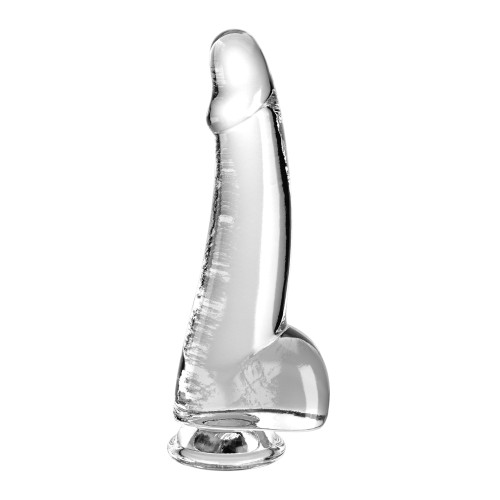 Pene Realista Clear King Cock de 7.5 c/Bolas