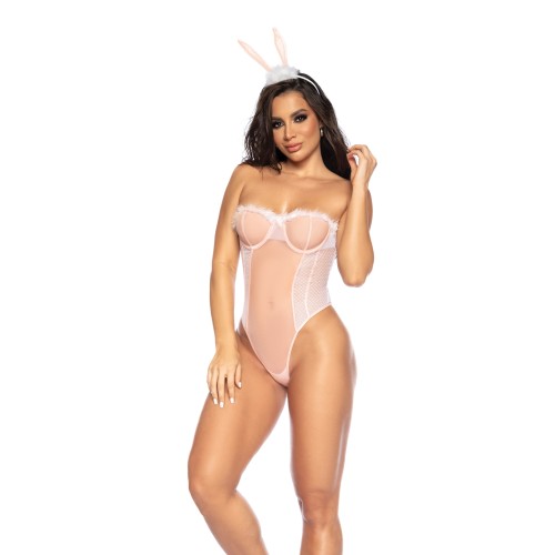 Sexy Bunny Underwire Bodysuit for Playful Nights - Pink