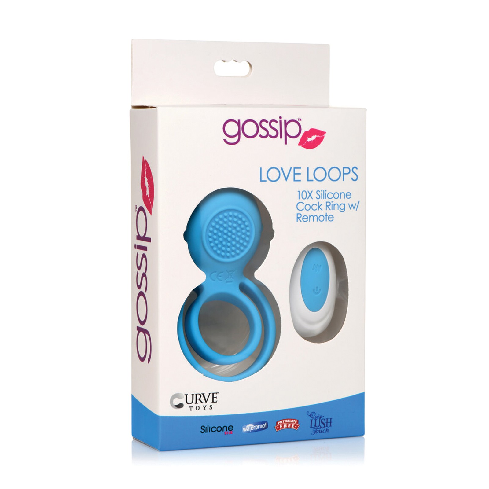 Anillo Erótico Curve Toys Gossip Love Loops con Control Remoto