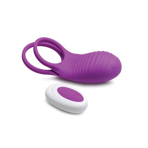 Curve Toys Gossip Love Loops 10X Silicone Cock Ring w/Remote - Violet