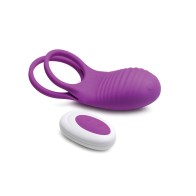 Curve Toys Gossip Love Loops Anillo para el Pene 10X de Silicona con Control Remoto - Violeta