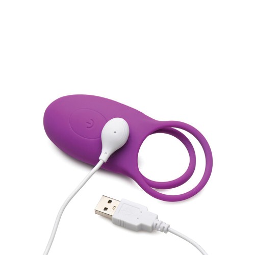 Curve Toys Gossip Love Loops 10X Silicone Cock Ring w/Remote - Violet