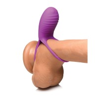 Curve Toys Gossip Love Loops 10X Silicone Cock Ring w/Remote - Violet