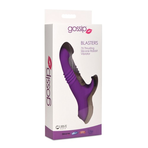 Gossip Blasters 7X Thrusting Rabbit Vibrator - Violet