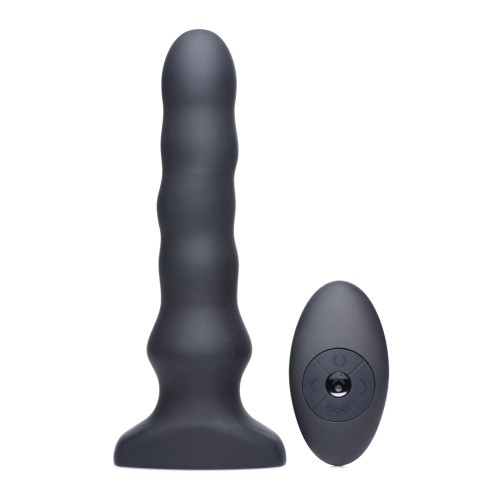 ThunderPlugs Silicone Vibrating and Squirming Plug with Remote Black