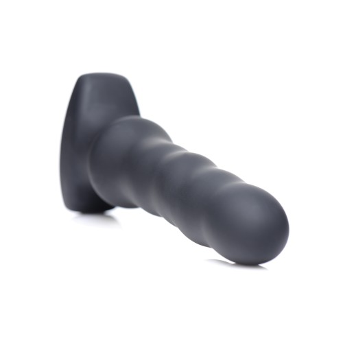 ThunderPlugs Silicone Vibrating and Squirming Plug with Remote Black