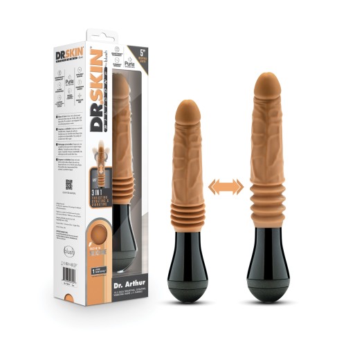 Dr. Arthur Thrusting Vibrator Dildo - Tan for Intense Pleasure