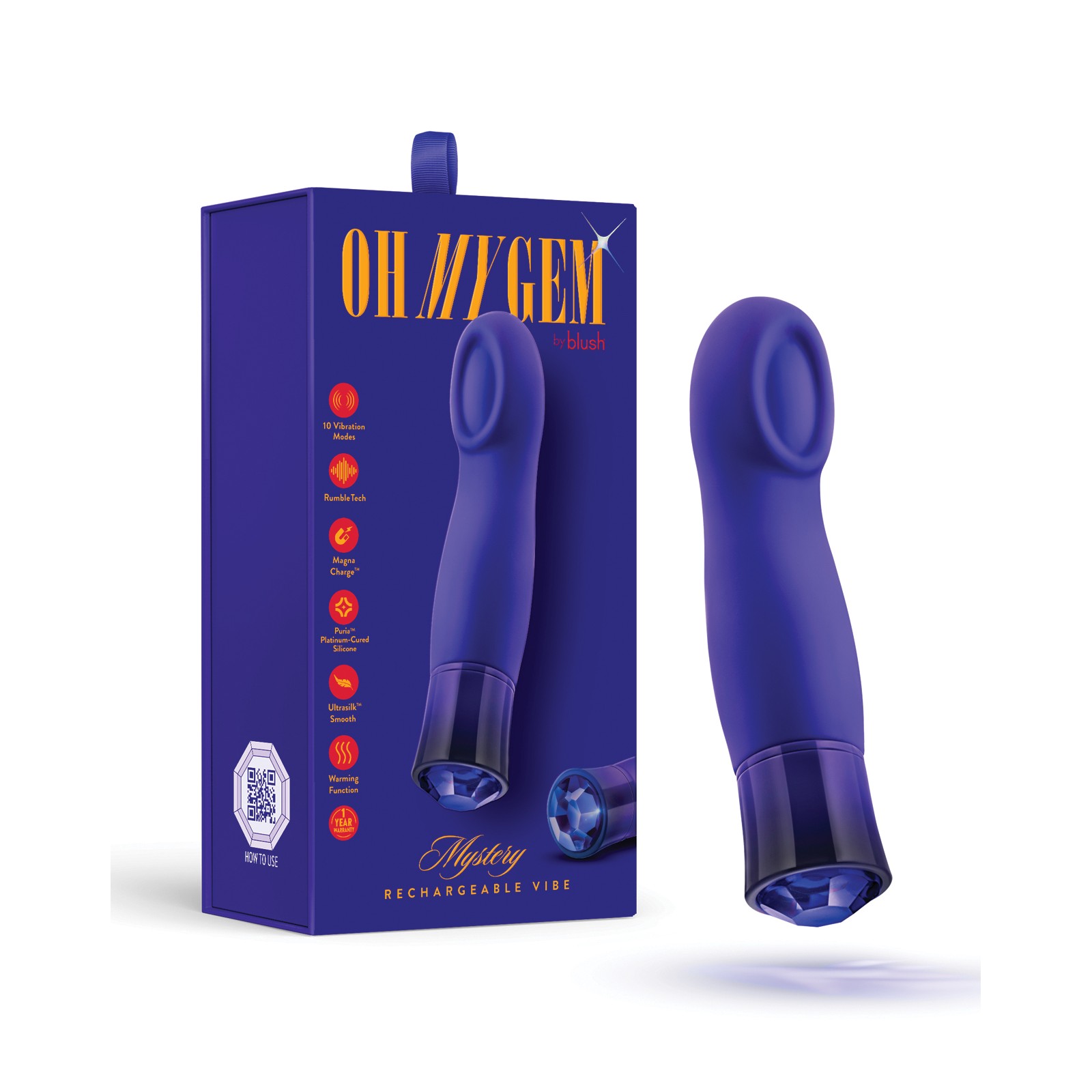 Vibrador Calentador Oh My Gem - Zafiro Sensacional