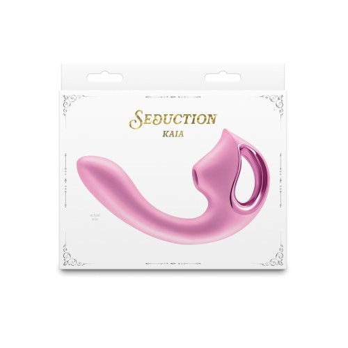 Vibrador Kaia en Rosa Metálico con Pulso de Aire