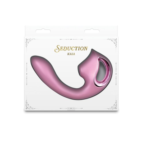 Vibrador Kaia en Rosa Metálico con Pulso de Aire