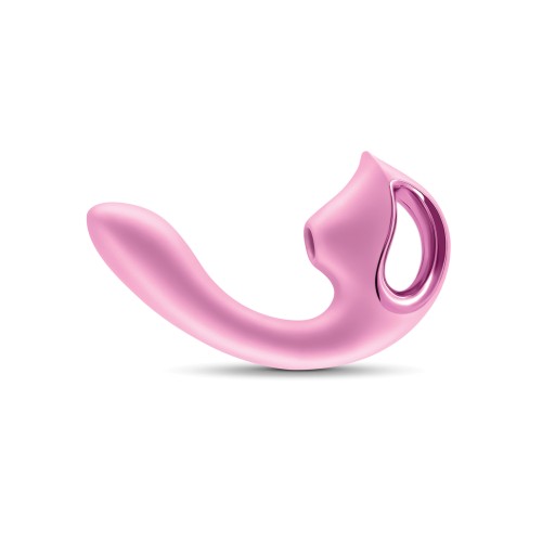 Vibrador Kaia en Rosa Metálico con Pulso de Aire