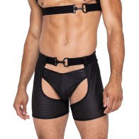 Chaps Master con Cierre de Gancho y Anillo y Corte Trasero - Negro XL