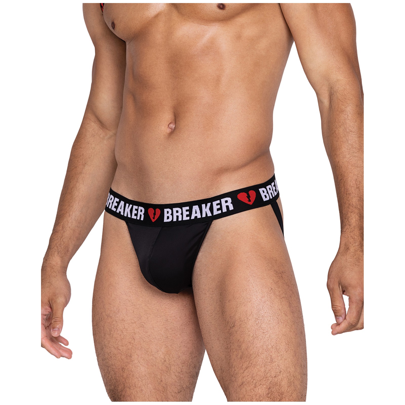 Heartbreaker Jockstrap with Contoured Pouch - Black/Red