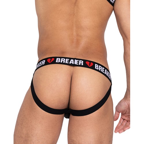 Heartbreaker Jockstrap with Contoured Pouch - Black/Red