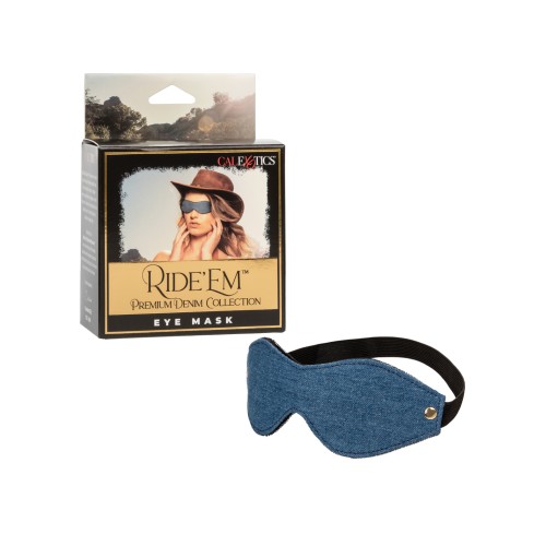 Ride 'Em Premium Denim Eye Mask