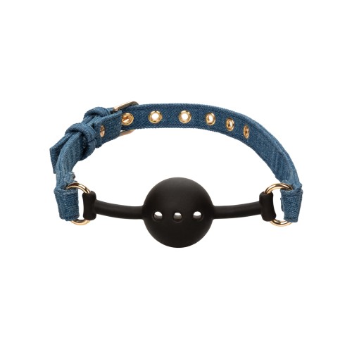 Ball Gag de la Colección Premium Denim Ride 'Em