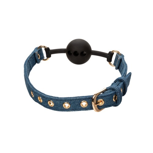 Ball Gag de la Colección Premium Denim Ride 'Em