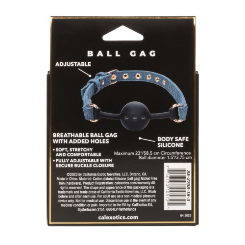 Ball Gag de la Colección Premium Denim Ride 'Em