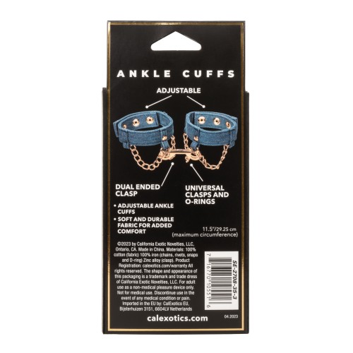 Ride 'Em Premium Denim Ankle Cuffs for BDSM