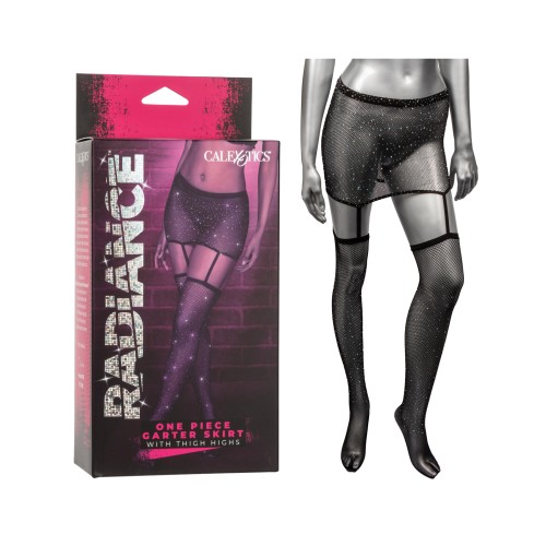 Radiance Garter Skirt Thigh Highs Black