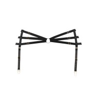 Adore Femme Fatale Waist Harness with Detachable Garters Black