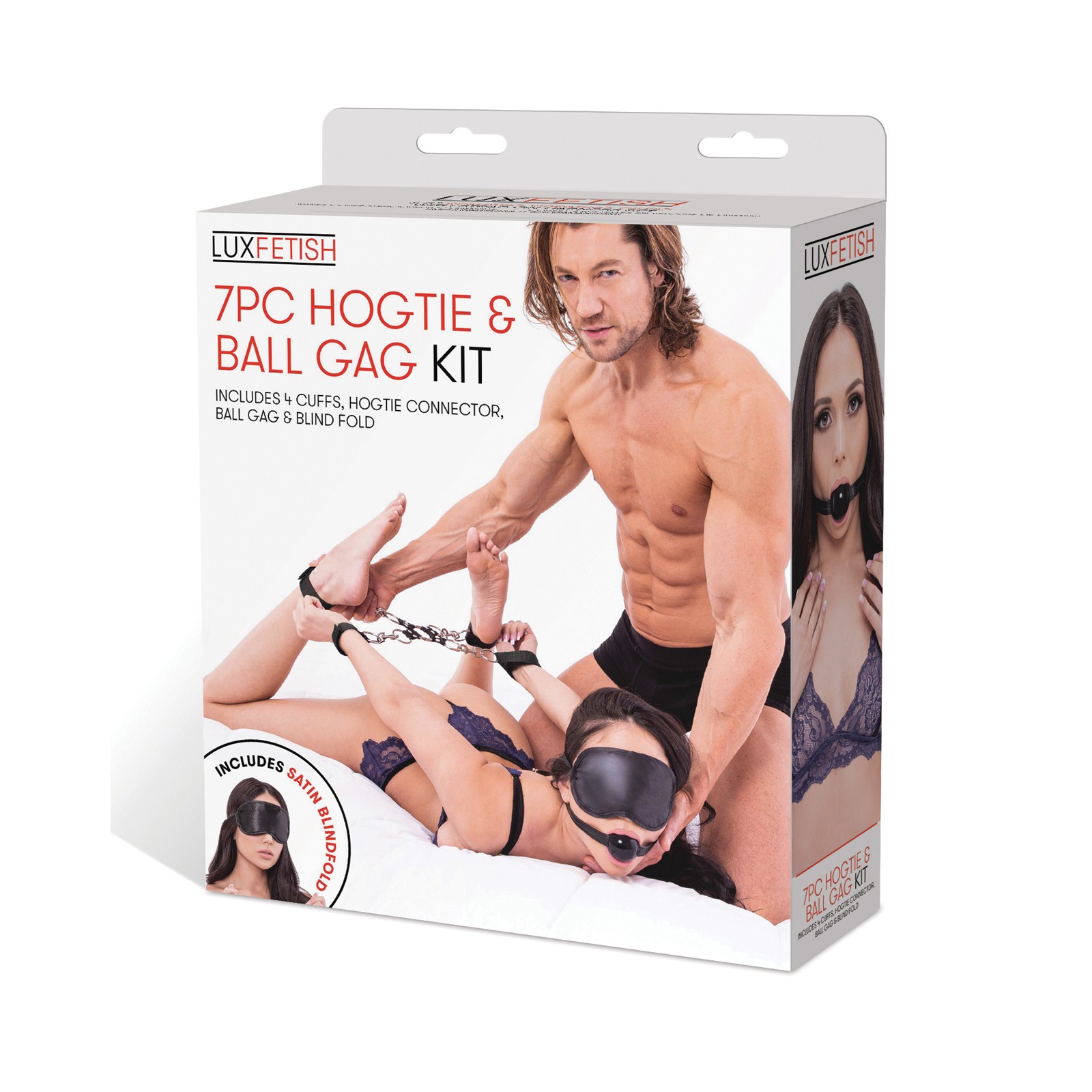 Kit de 7 Piezas Hogtie & Bola de Gag Lux Fetish para Juego de Bondage Emocionante