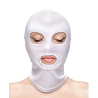 Fetish Fashion Eyes and Mouth Hood White