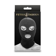 Fetish Eyes & Mouth Hood Black