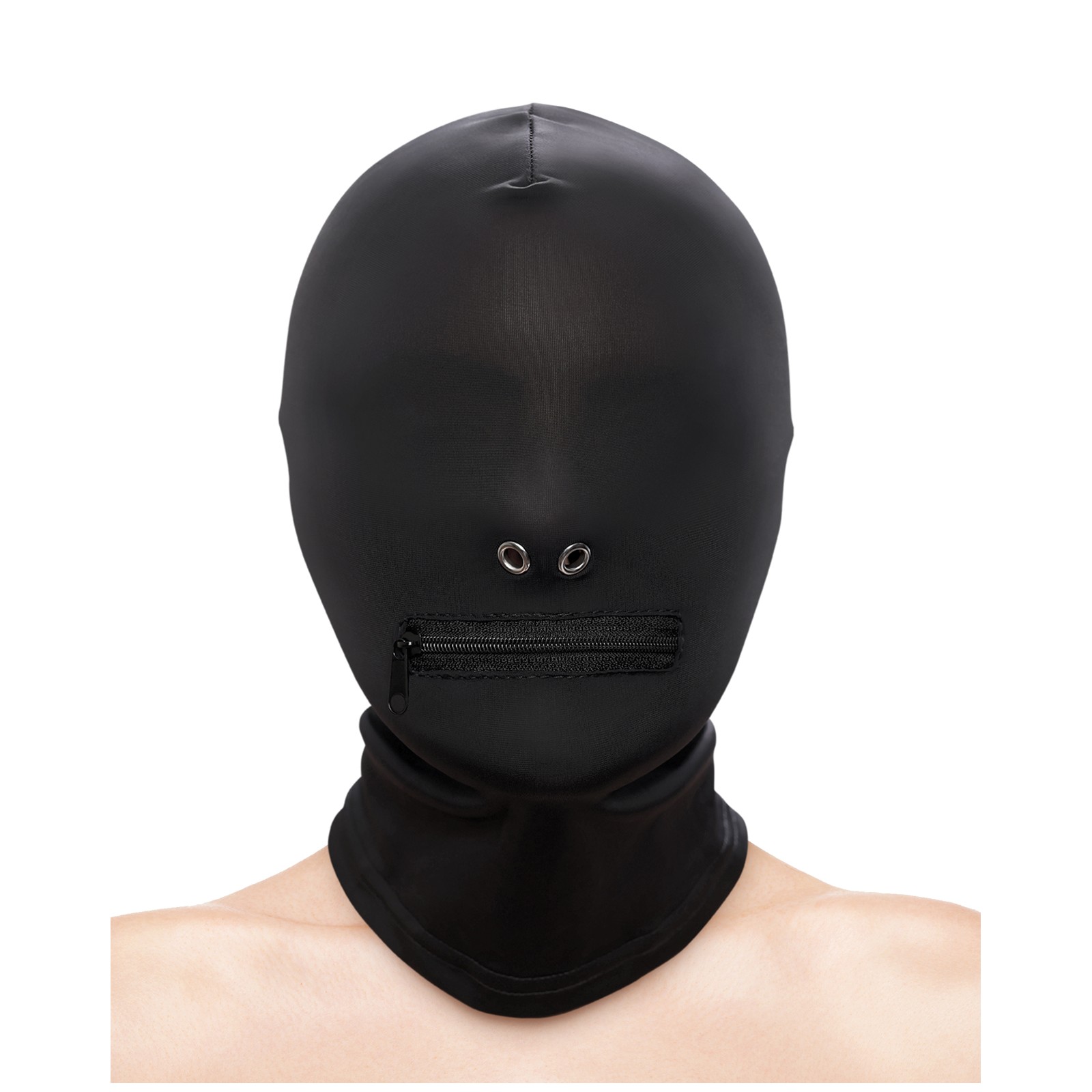 Fetish Zippered Mouth Hood