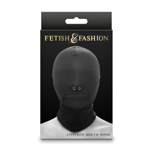 Fetish Zippered Mouth Hood