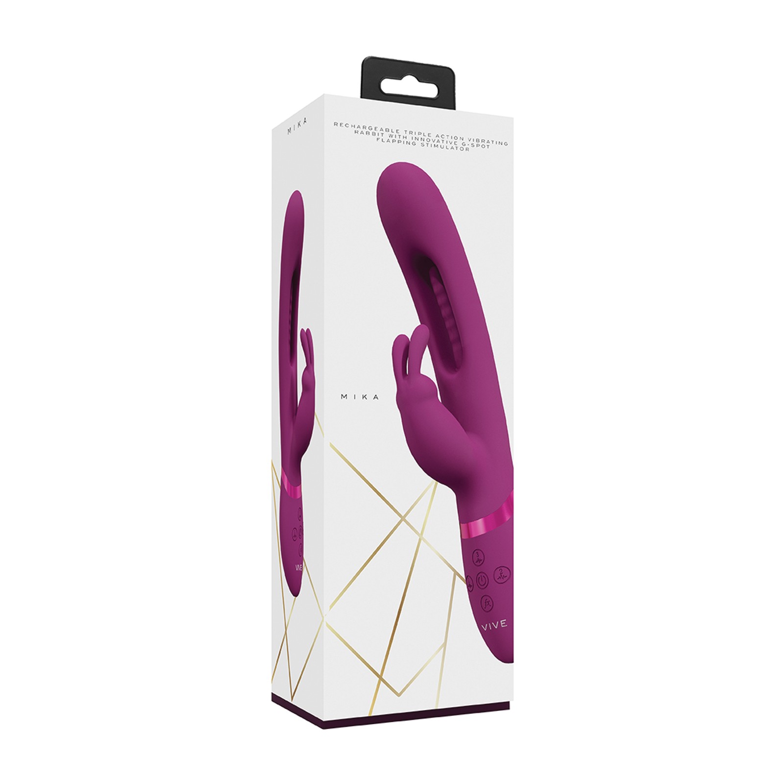 Vibrador Conejo VIVE Mika con Lengua Aleteante para Placer Intenso