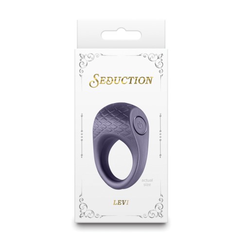 Seduction Levi Vibrating Cock Ring - Metallic Grey