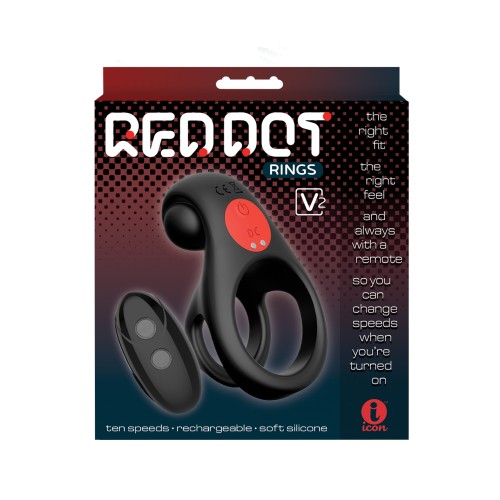 Anillo para el Pene Massive Red Dot Negro