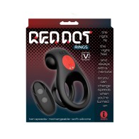 Massive Red Dot Cock Ring Black