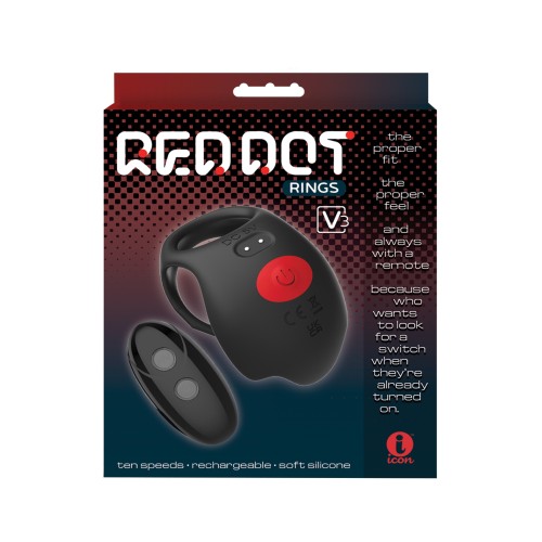 Anillo para el Pene Massive Red Dot V3 - Negro