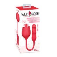 Vibrador Lamiendo y Empujando Rosa Silvestre Rojo