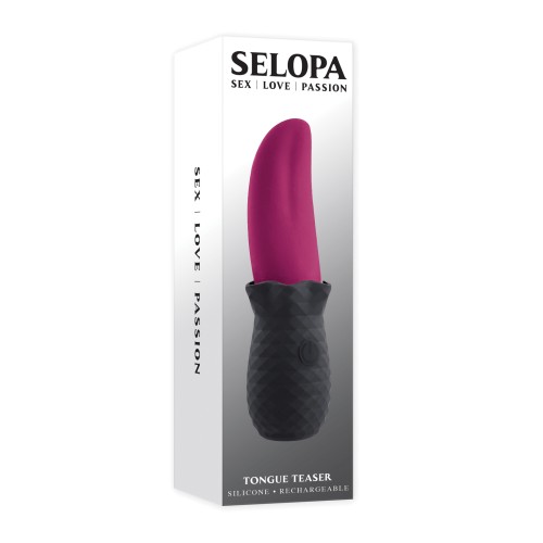 Teaser de Lengua Selopa Rosa Negro Vibrador