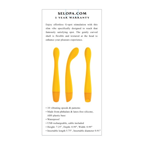 Selopa Lemon Squeeze Slim Vibrator for G-Spot Stimulation