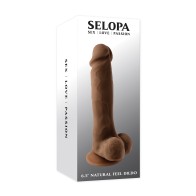 Dildo Selopa Sensación Natural 6.5 Pulgadas Oscuro