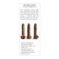 Dildo Selopa Sensación Natural 6.5 Pulgadas Oscuro