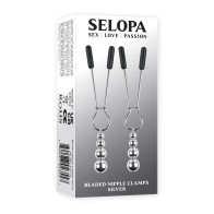 Selopa Beaded Nipple Clamps for Sensory Play