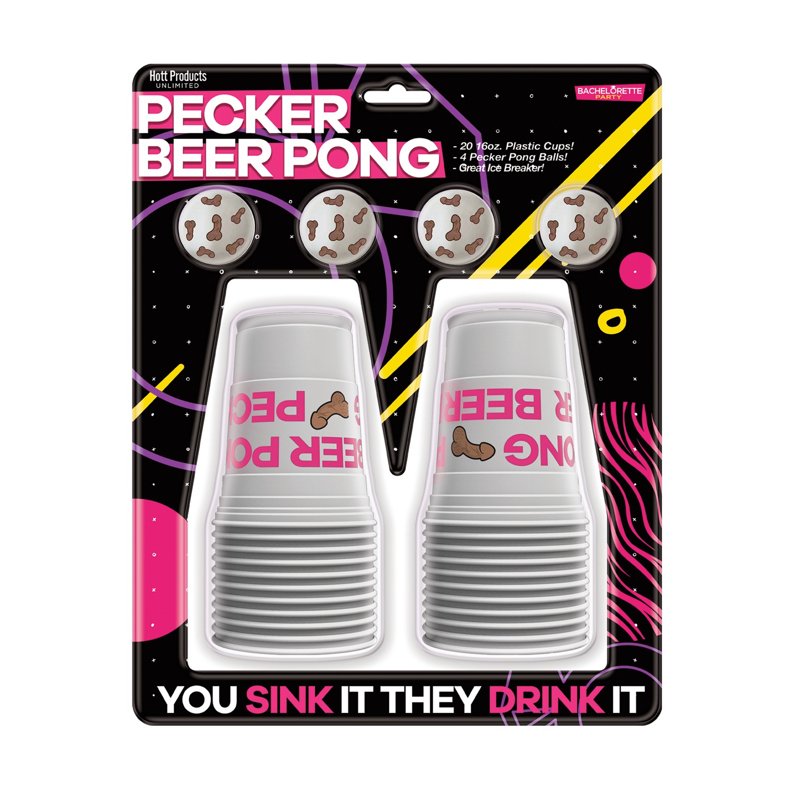 Pecker Beer Pong Balls - 4 pk