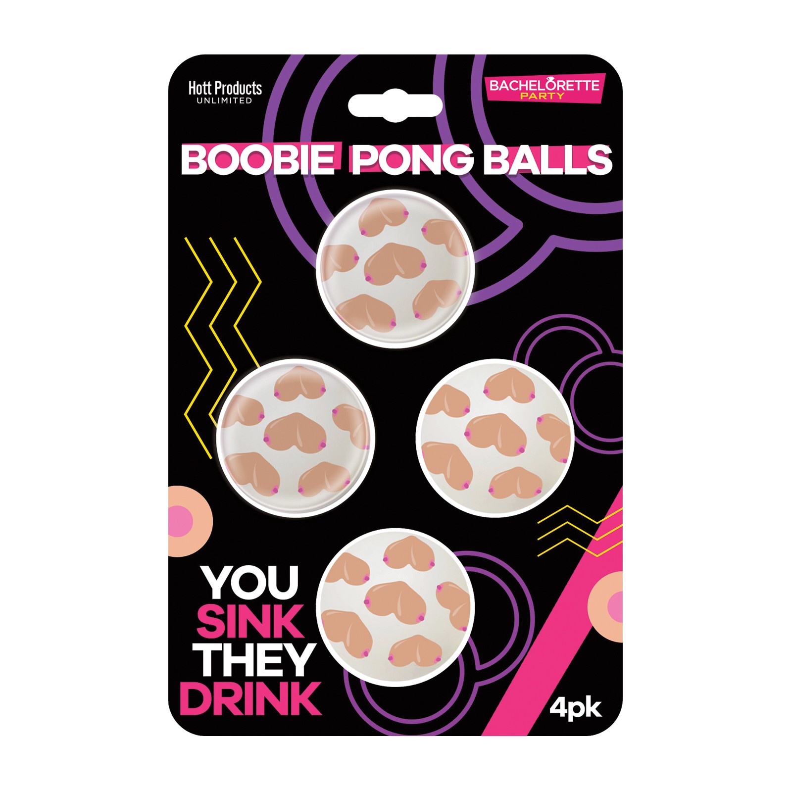 Bolas de Beer Pong Boobie 4 pk