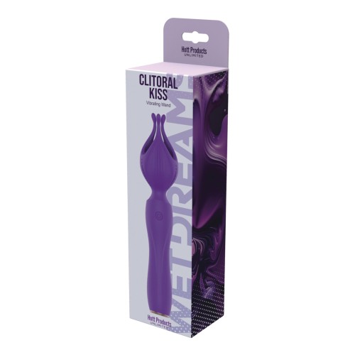 Clitoral Kiss Vibrating Wand Purple