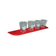 Ski Shot Glass Set - 4 Fun Glasses